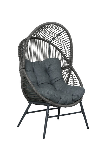 Gartenstuhl SANSIBAR BALSBY in grau aus Metall