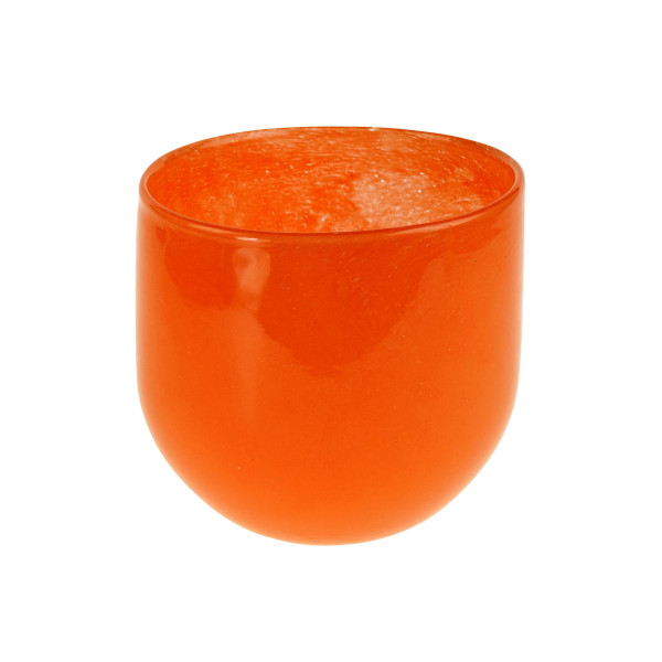 Windlicht SUMMER in orange aus Glas