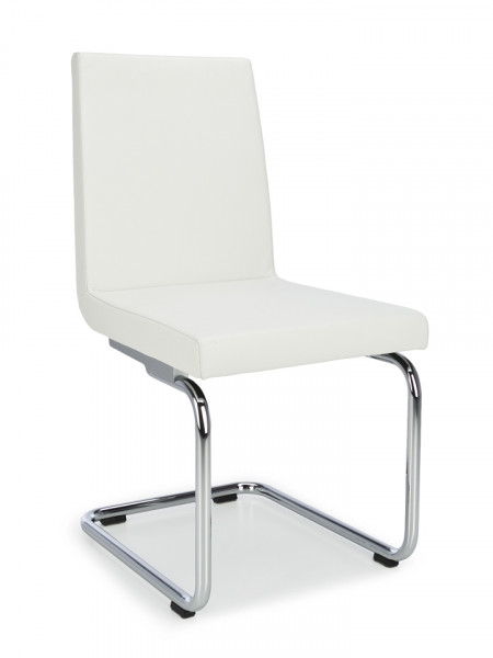 Freischwinger ROLF BENZ 620 in weiß aus Leder