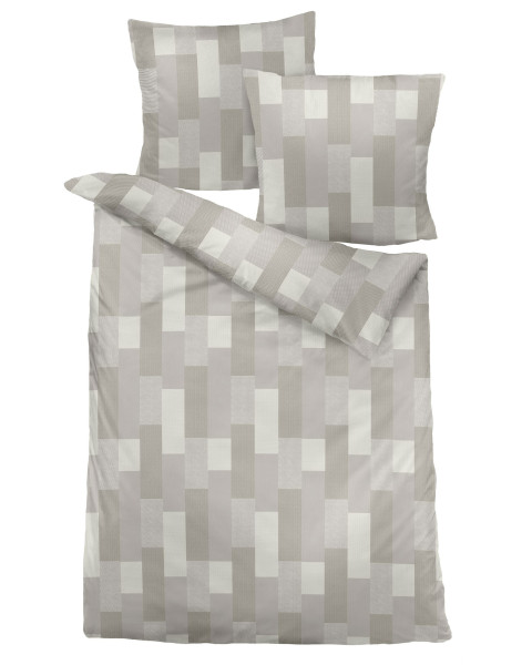 Bettwäsche SARINA Satin in beige aus Baumwolle