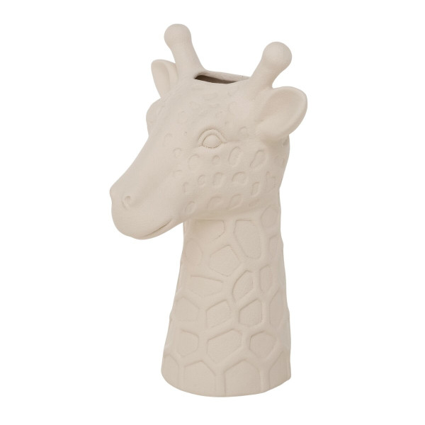 Vase GIRAFFE in creme aus Steingut