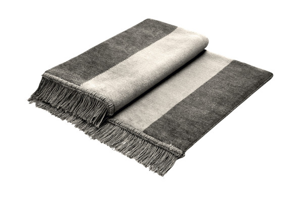 Sofaläufer COVER COTTON in grau aus Mischgewebe