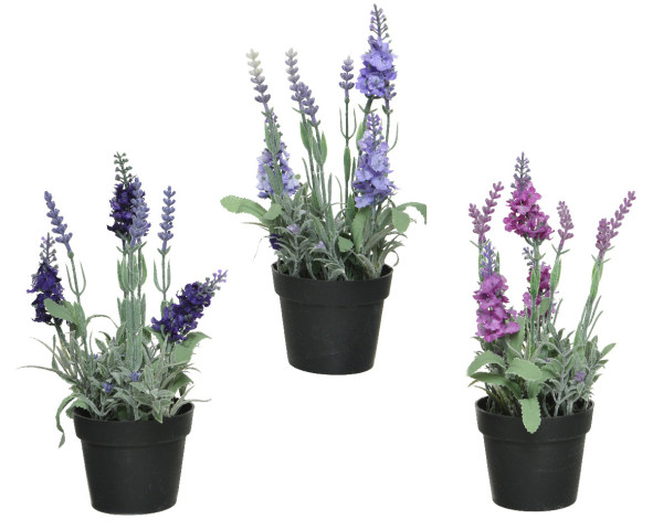 Kunstpflanze LAVENDEL in mehrfarbig