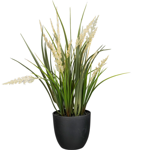 Kunstpflanze Gras im Topf in grün aus Kunststoff