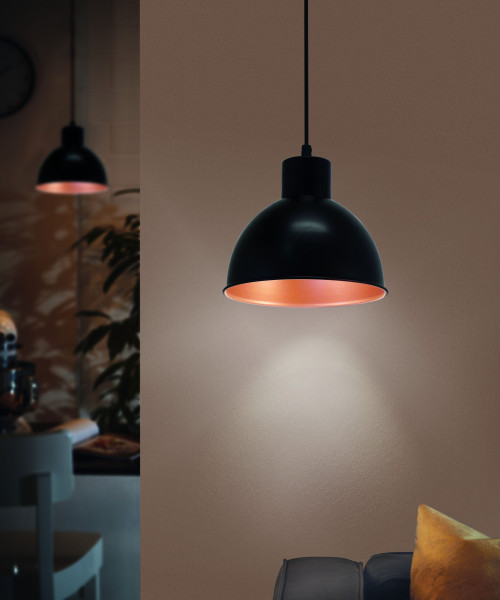 Hängeleuchte TRURO 1 in schwarz aus Stahl