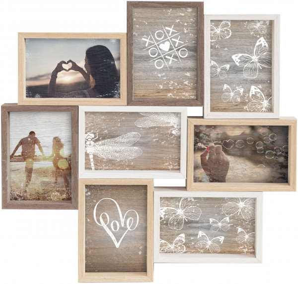 Collage-Rahmen in braun aus Holz