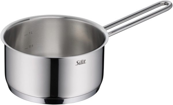 Stielkasserolle SILIT EXTRA COOK in silberfarben aus Metall